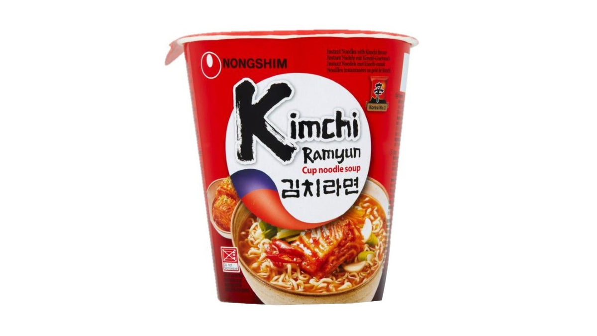 מרק קימצ'י ראמן נודלס  -Nongshim Kimchi Ramyun Cup noodle soup