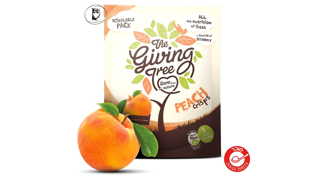 חטיף אפרסק מיובש בהקפאה - THE GIVING TREE
