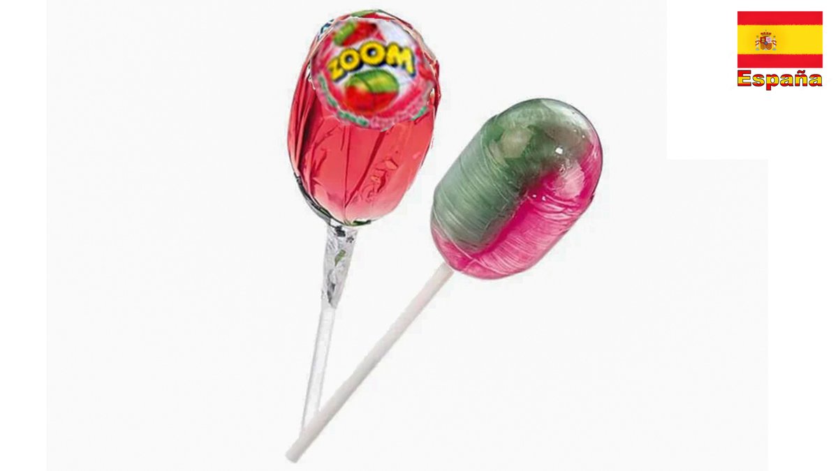 סוכריה על מקל גדולה בטעם אבטיח במילוי מסטיק - Zoom Lollipop