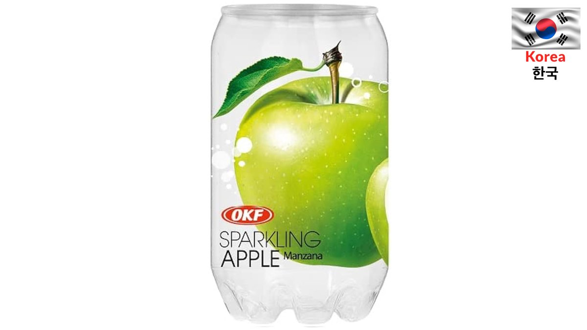מים מוגזים בטעם תפוח ירוק - OKF SPARKLING GREEN APPLE