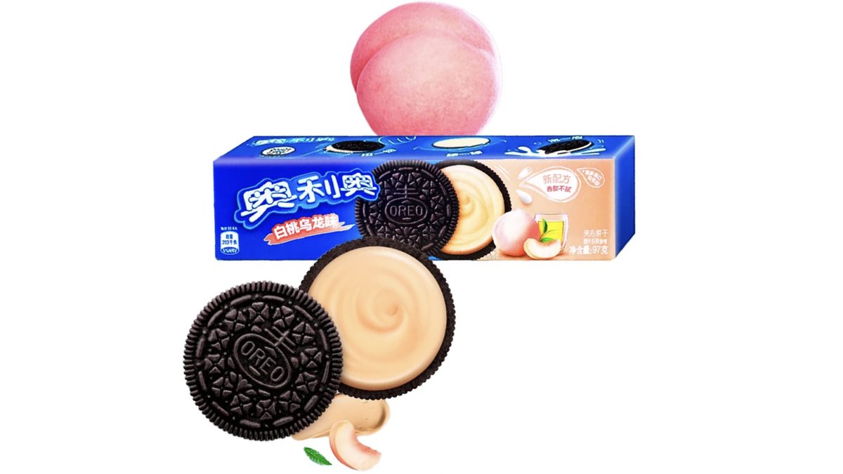 עוגיות אוראו במילוי אפרסק לבן  - Oreo Peach
