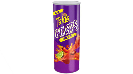 טאקיס פואגו קריספי חטיף תפו"א חריף בטעם צ'ילי וליים באריזת גליל   TAKIS FUEGO