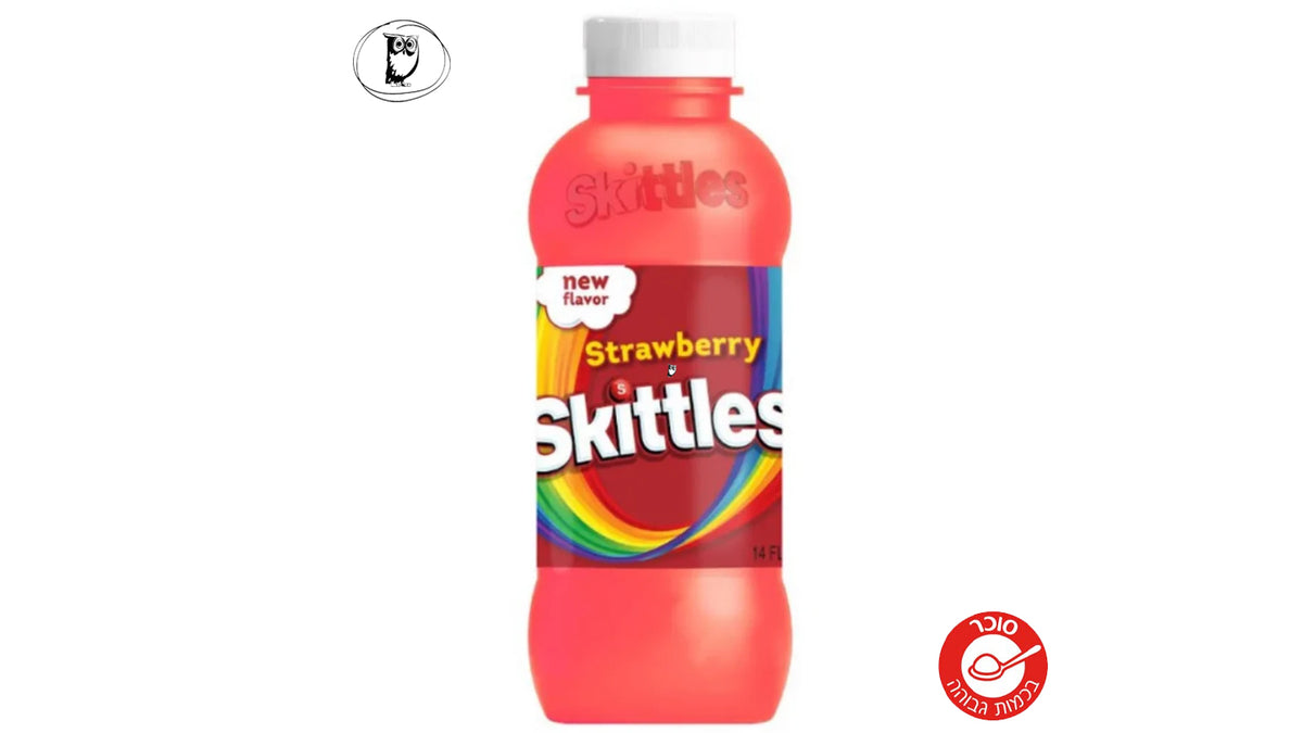 SKITTLES - בקבוק משקה קל בטעם סוכריות סקיטלס תות