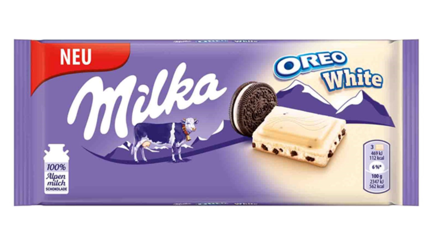 Milka Chocolate Bar Filled with Strawberry Cream and Yogurt - MILKA