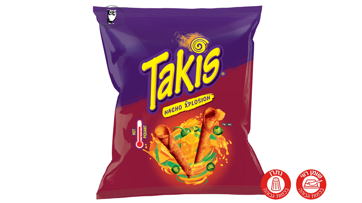 טאקיז נאצ'ו אקספלוז׳ן חטיף תירס חריף -Takis Nacho Xplosion