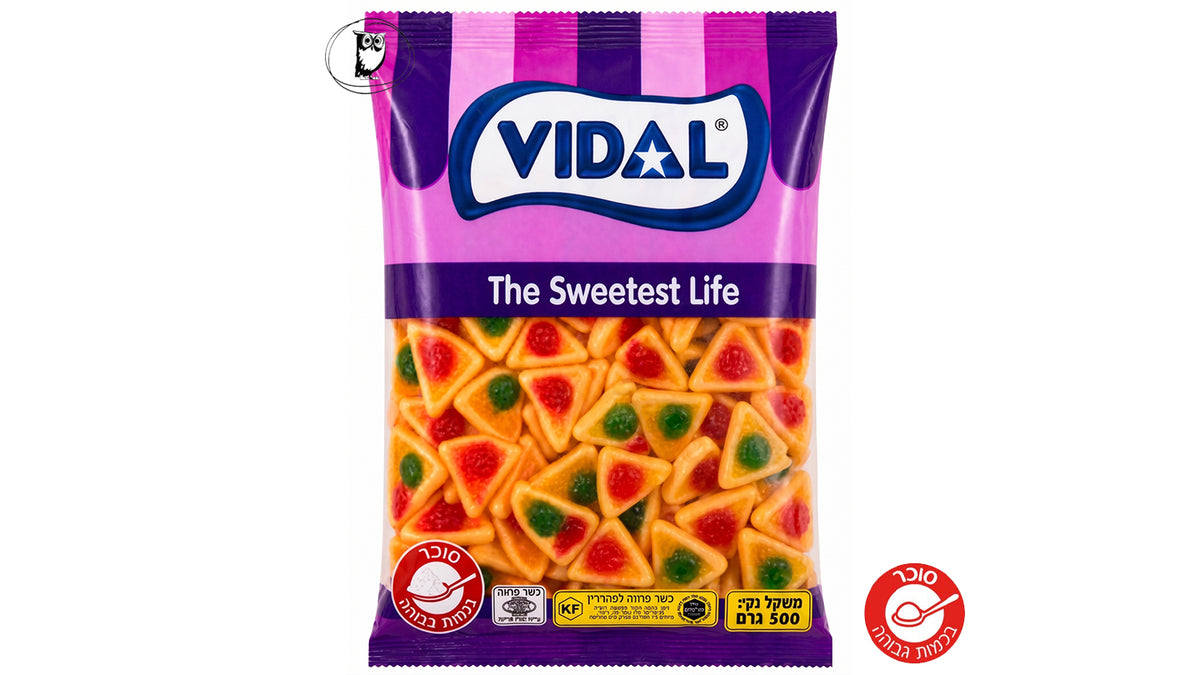 שקית חצי ק"ג- גומי בצורת משולשי פיצה - VIDAL