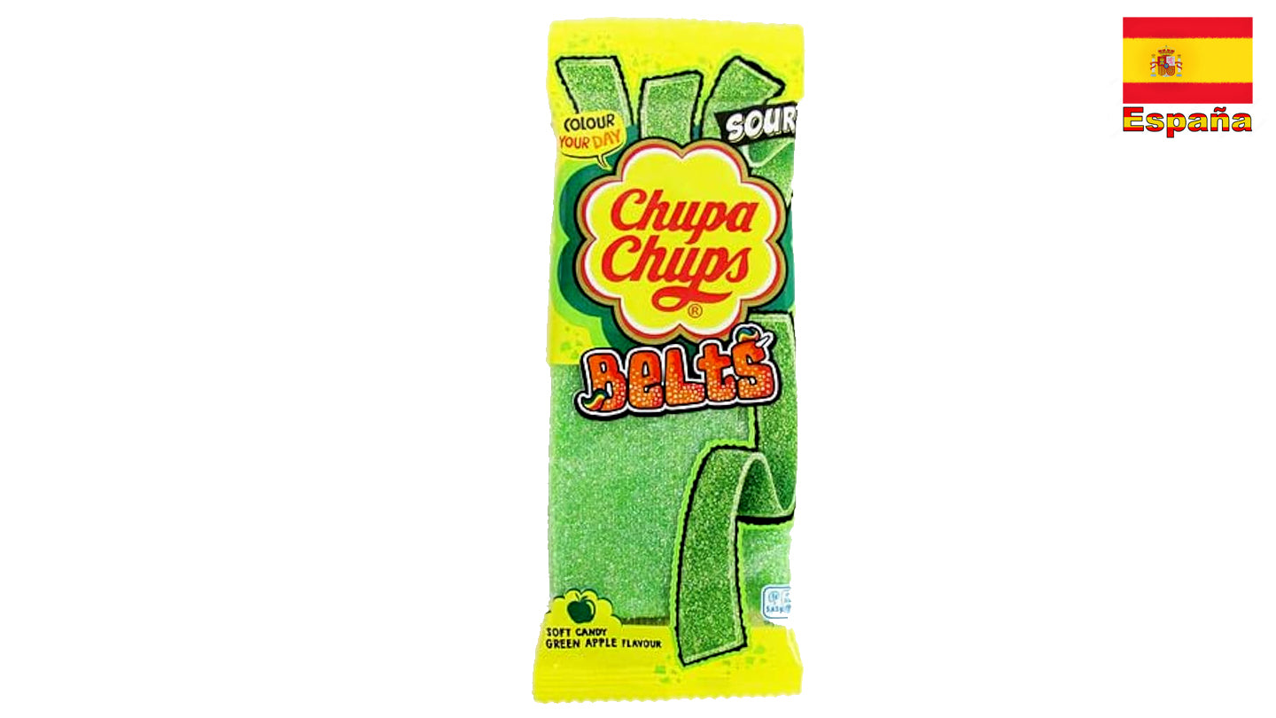 צ'ופה צ'ופס שטיחי גומי חמוצים בטעם תפוח - Chupa Chups Sour Belts