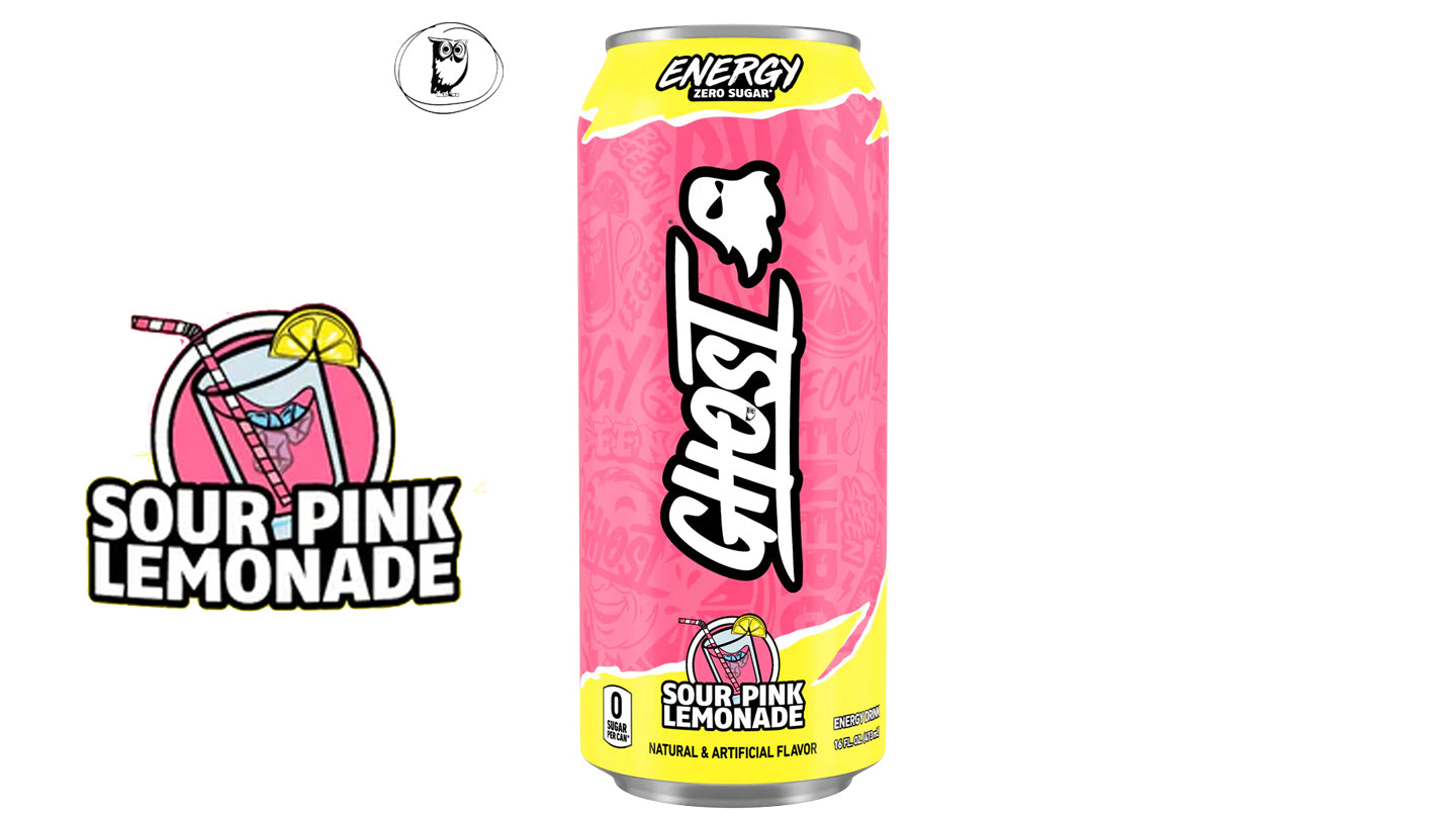 Ghost Sour pink lemonade - משקה אנרגיה ללא סוכר בטעם לימונדה ורודה
