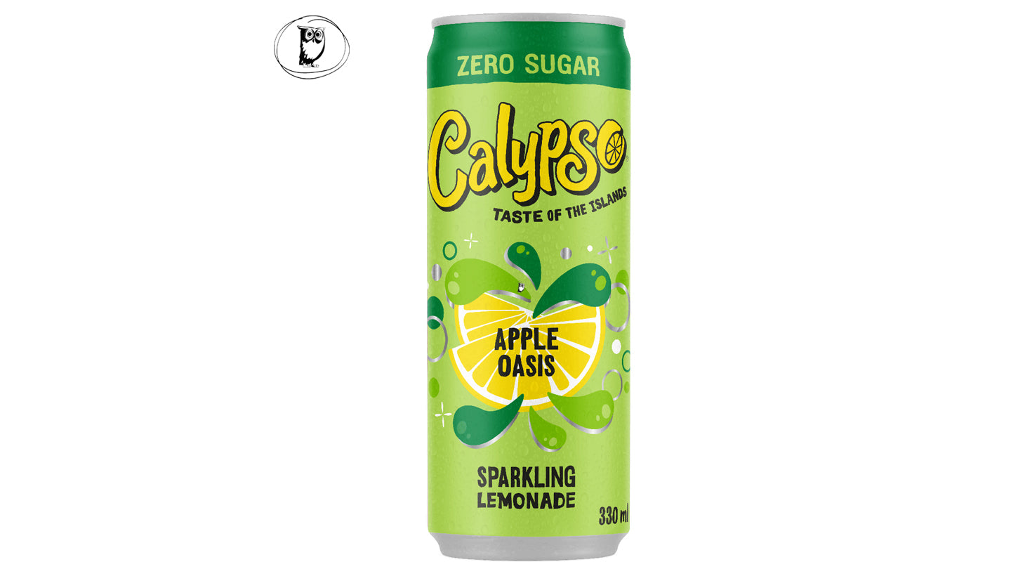 לימונדה מוגזת ללא סוכר בטעם תפוח -Calypso Apple Oasis Zero Sugar