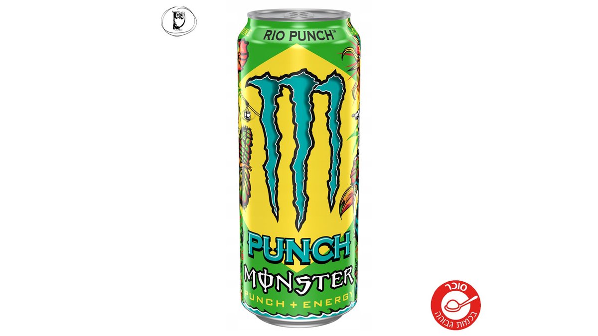 מונסטר משקה אנרגיה בטעם מנגו ללא סוכר בפחית 500 מ"ל - Monster Energy Rio Punch