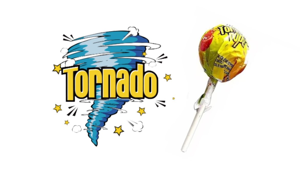 Large lollipop with sour cherry, mojito and tropical filling TORNADO POPS Mojito