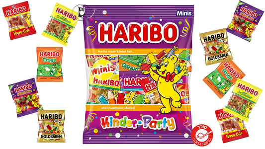 גומי הריבו מארז של שקיות חגיגה של מיקס מיני - Haribo Kinder-Party Minis