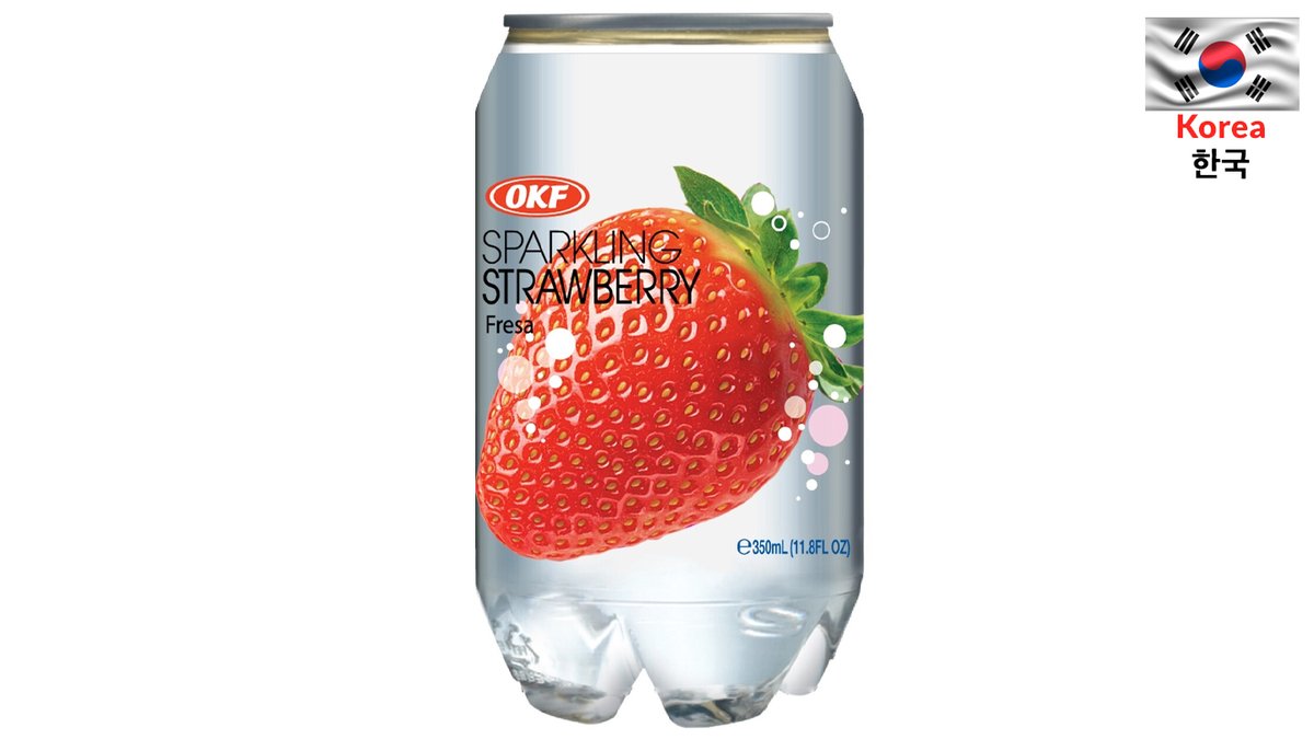 Strawberry-flavored sparkling water - OKF SPARKLING STRAWBERRY