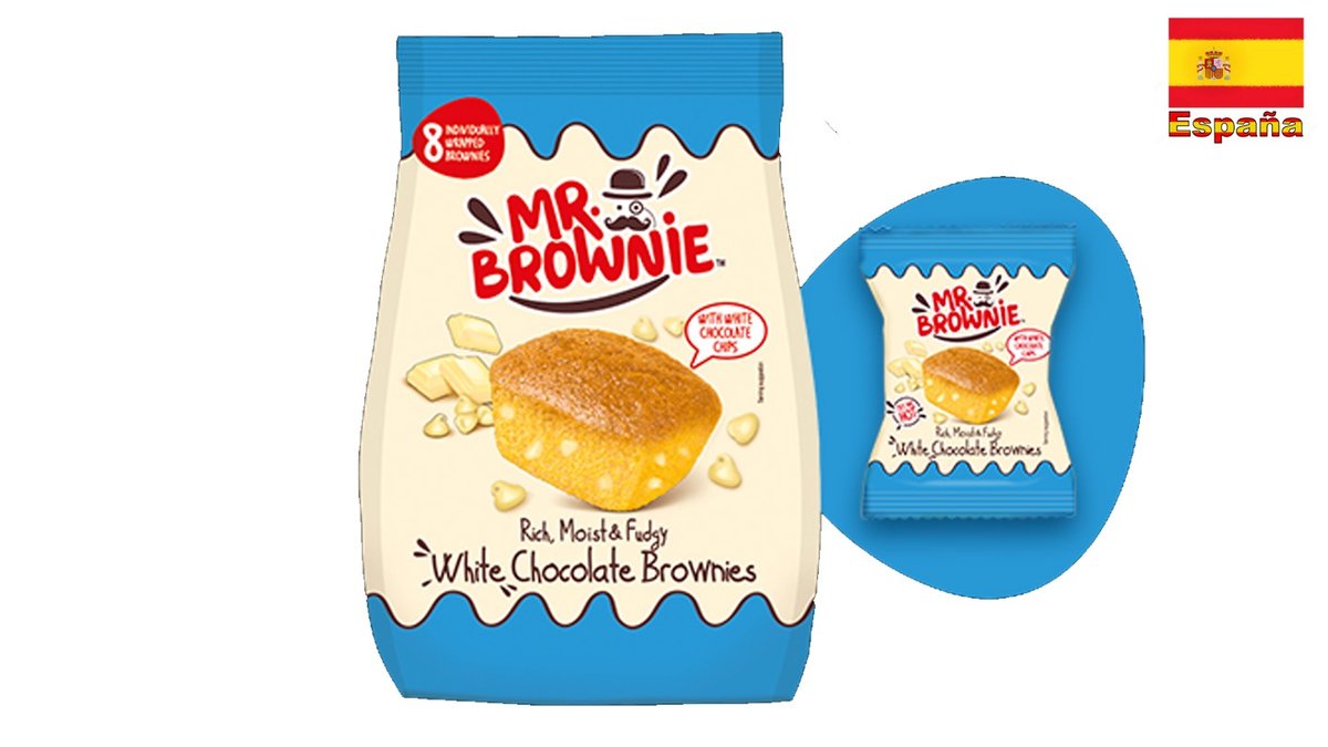 Pack of 8 personalized white chocolate brownies - Mr. Brownie White Chocolate Brownies