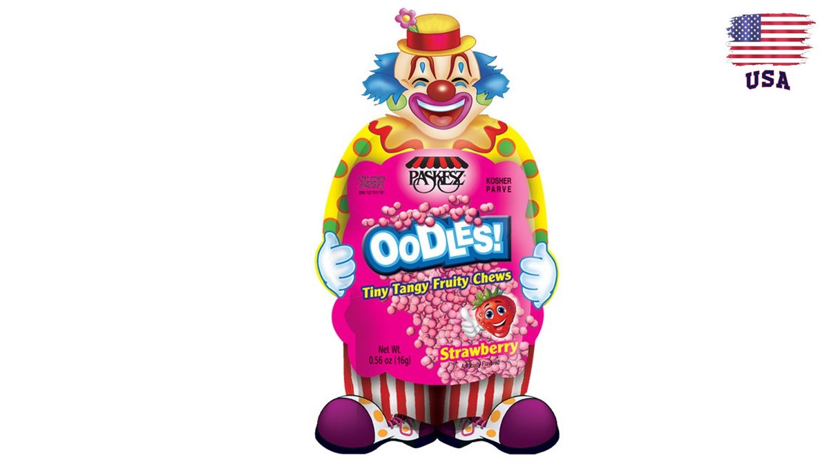 Clown with strawberry-flavored toffee grains - OODLES