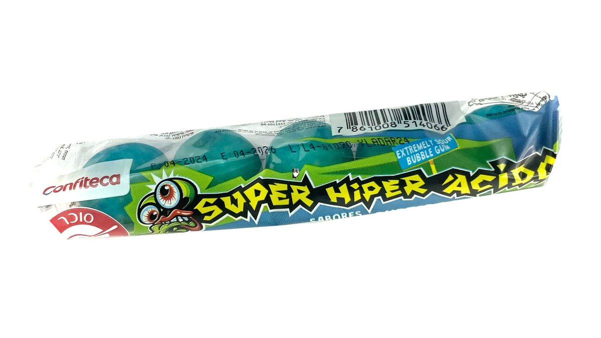 5 Very Sour Raspberry Flavored Gums - Super Hiper Acido