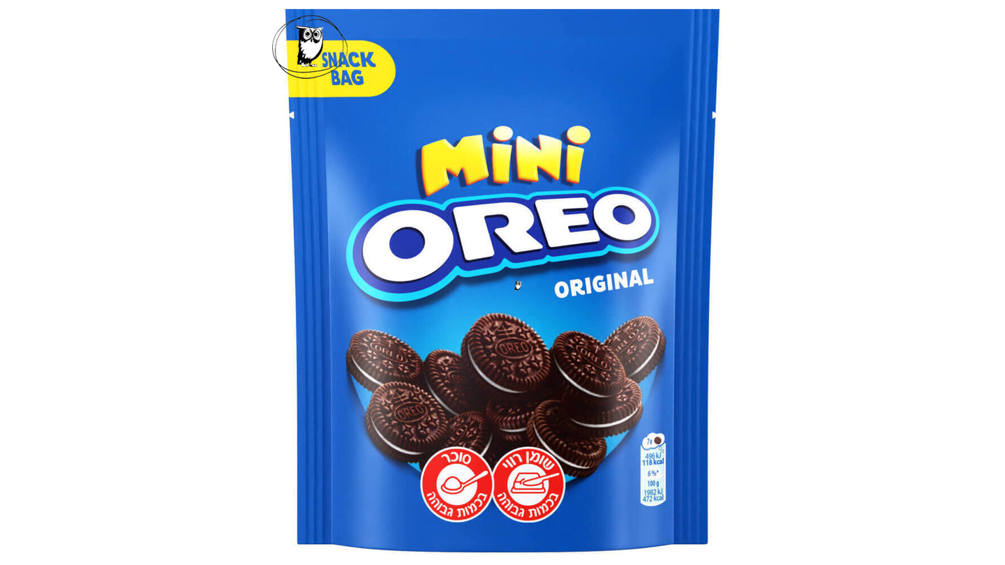 שקית עוגיות אוראו שוקו וניל - OREO MINI ORIGINAL